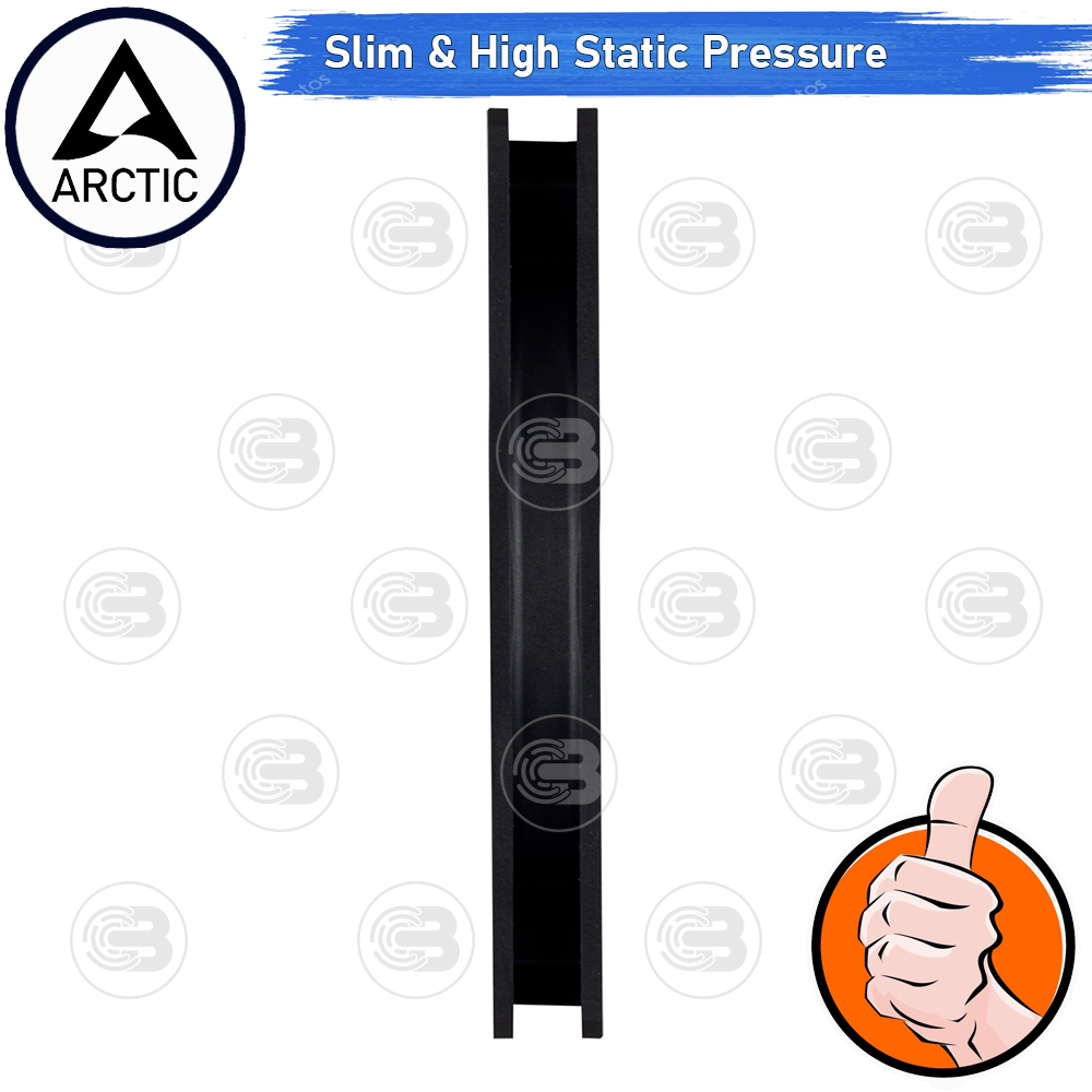 [CoolBlasterThai] ARCTIC P12 SLIM PWM PST BLACK (120 mm.) X3 Value Pack PC Fan Case ประกัน 6 ปี
