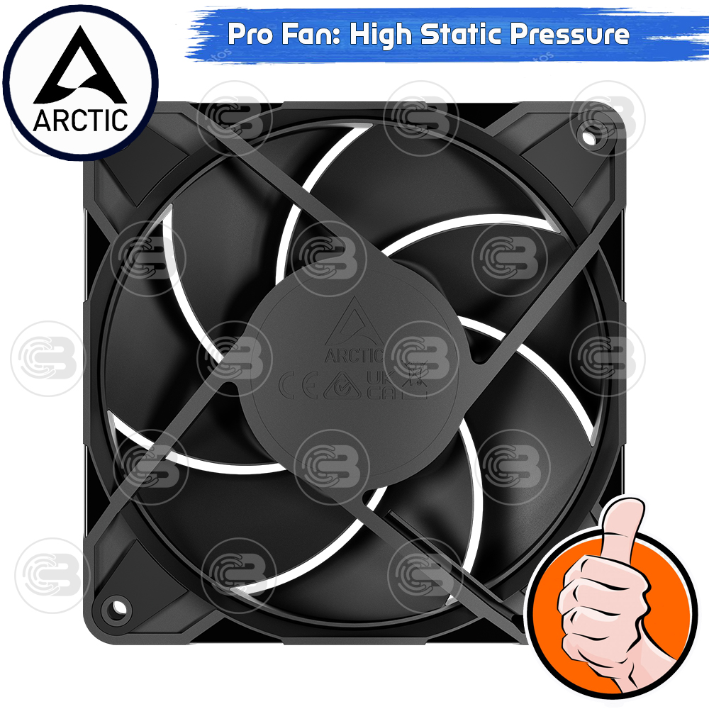 [CoolBlasterThai] ARCTIC P12 PRO PST BLACK (size 120 mm.) PC Fan Case ประกัน 6 ปี