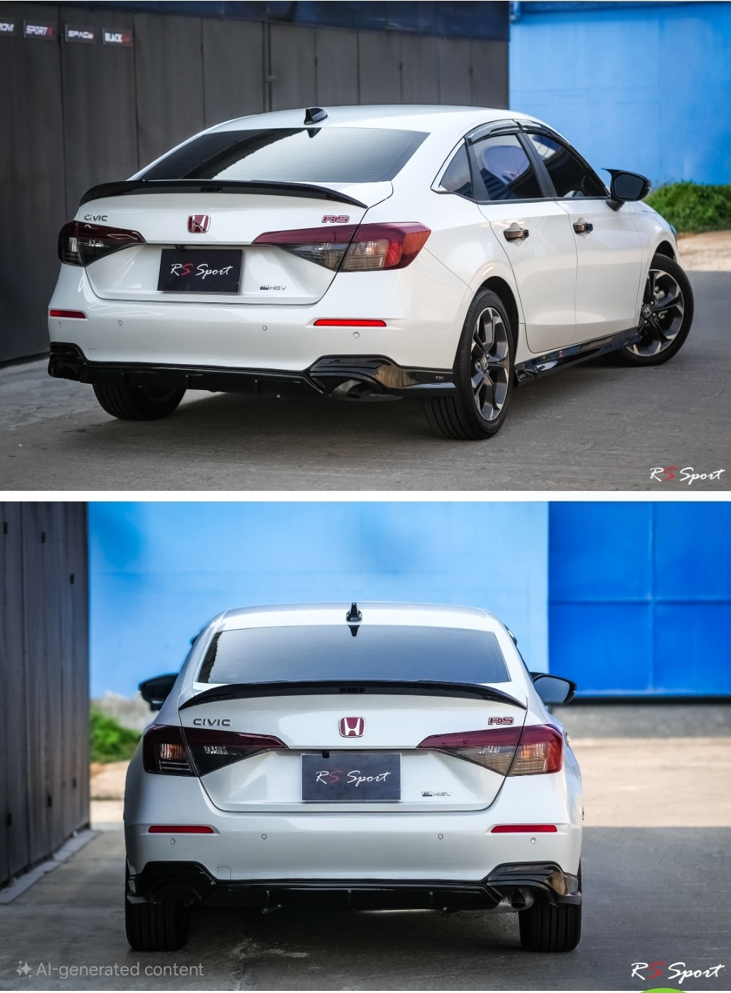 ชุดแต่ง ชุดสเกิร์ต Civic FE e:HEV Minorchange 2024-2027 รุ่น RS SPORT