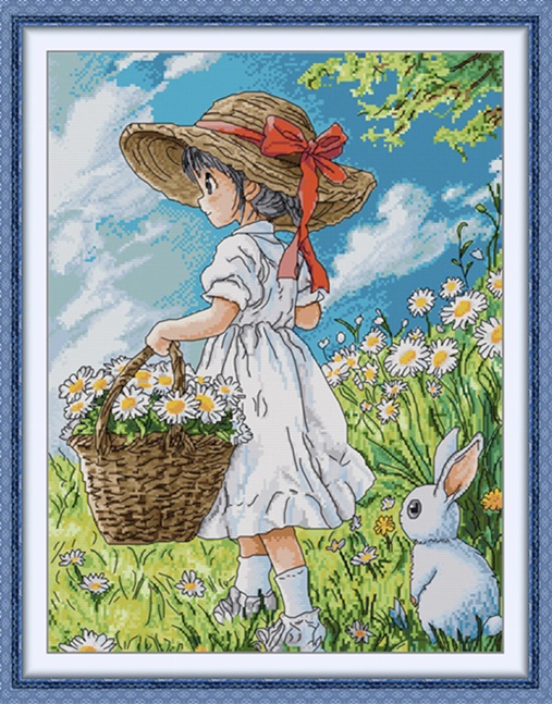Girl and rabbit (ไม่พิมพ์/พิมพ์ลาย)