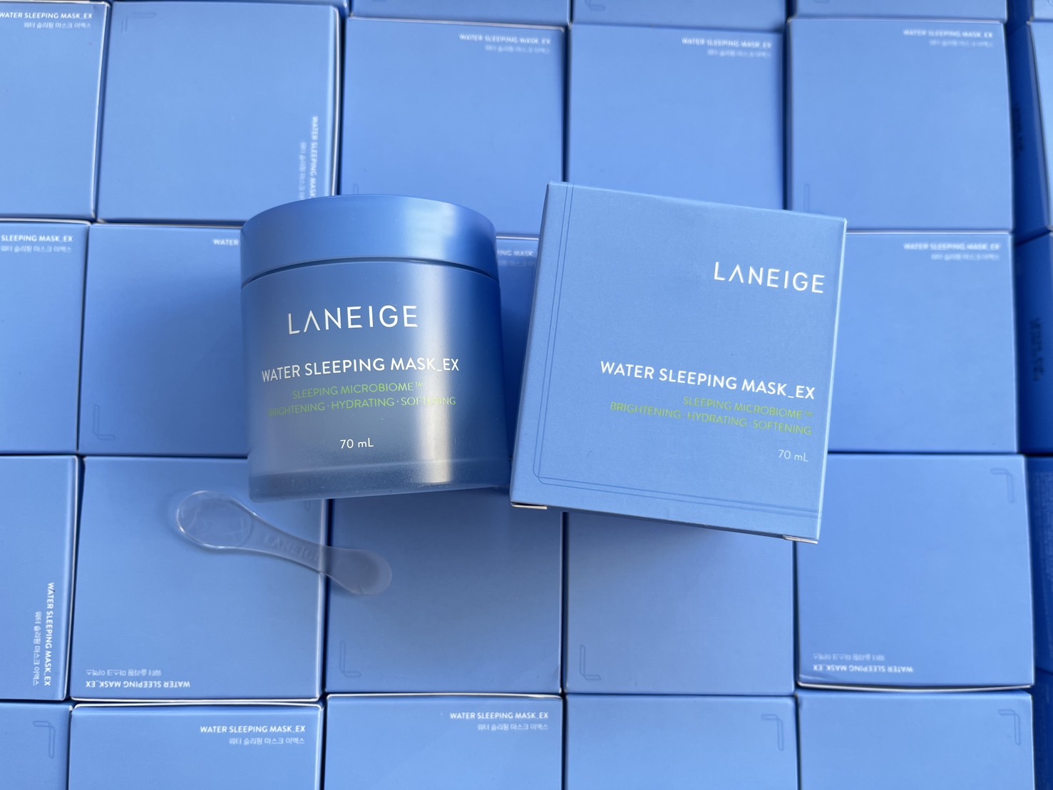 Laneige Water Sleeping Mask EX ลาเนจ สลีปปิ้ง ลอเตอร์ มาส์ก 70ml. สูตรใหม่ หิ้วเกาหลี (1กระปุก)