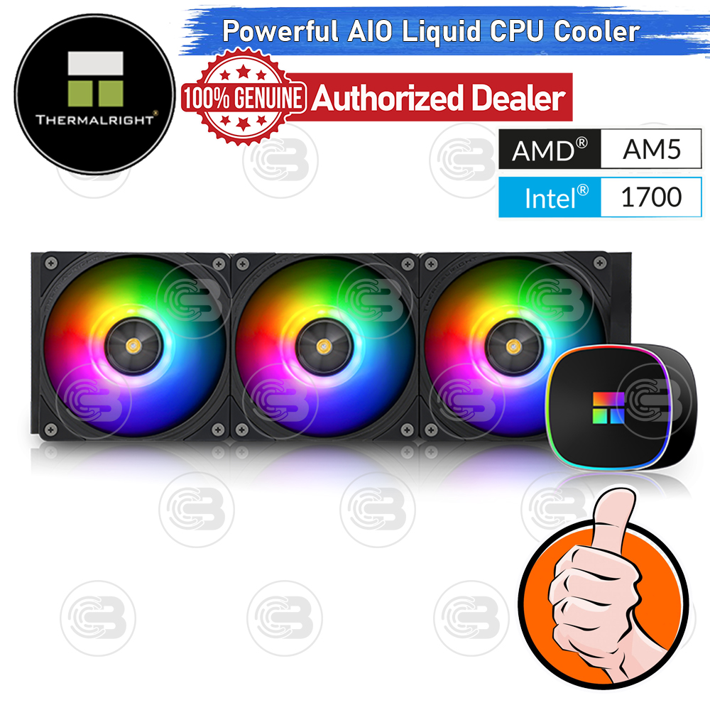 [CoolBlasterThai] Thermalright FROZEN HORIZON 360 BLACK ARGB AIO Liquid CPU Cooler (AM5/LGA1851 Ready) ประกัน 6 ปี