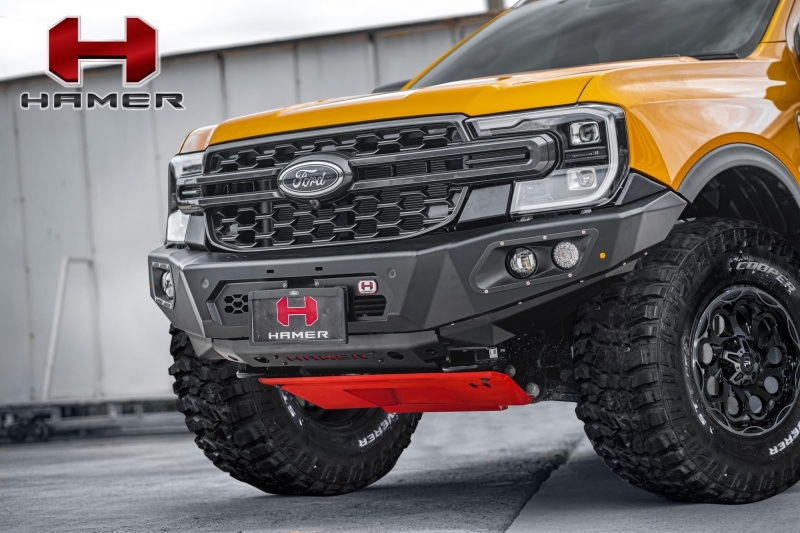 กันชนหน้า กันชนเหล็ก Next Gen Ranger 2022 ฟอร์ดเรนเจอร์ รุ่น HAMER KING SERIES FRONT BULL BAR