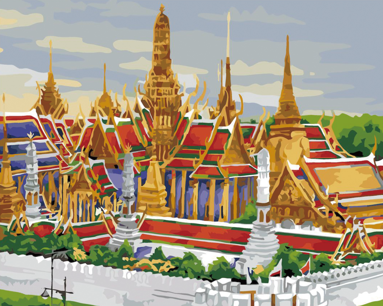 ภาพระบายสีตามตัวเลข "วัดพระแก้ว"