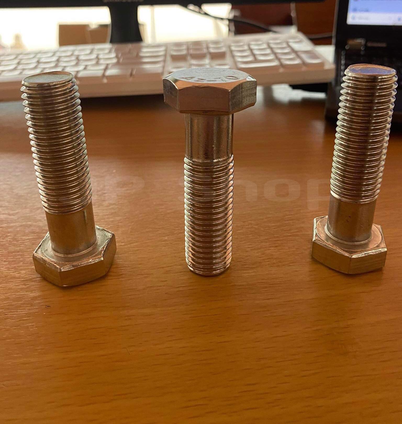 น็อตสแตนเลส201 สกรูหกเหลี่ยม ขนาดM20 น็อตสแตนเลสM20*70มม ราคา/ตัว . #2070