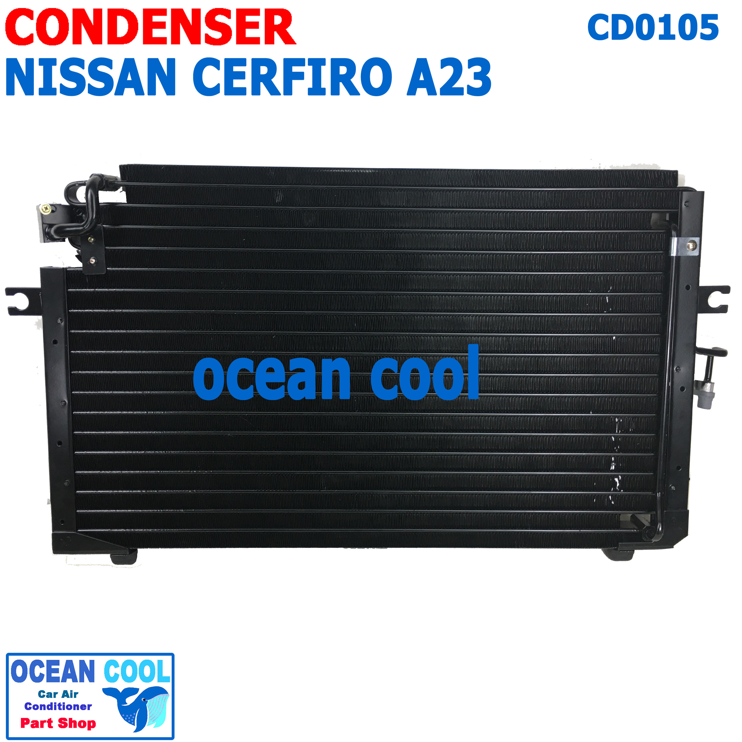 แผงแอร์ นิสสัน เซฟิโร่ A32 ปี 1996 - 1997 CD0105 Condenser For Nissan Cefiro A32 คอยล์ร้อน รังผึ้งแอร์ แผงรังผึ้ง น้ำยาตัวใหม่ น้ำยา R134A