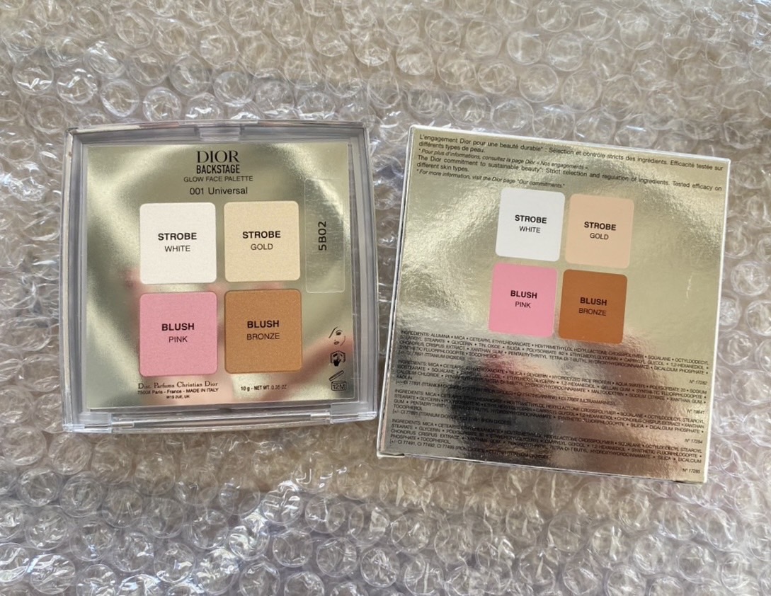 DIOR Backstage Glow Face Palette 001 Universal พาเลทไฮไลท์-คอนทัวร์สุดหรู