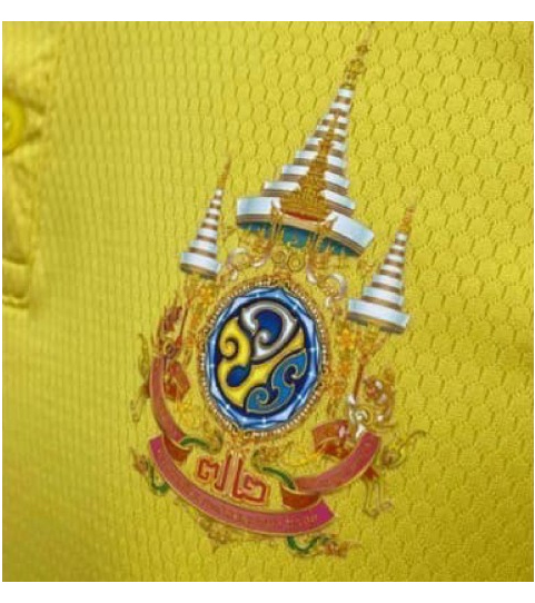 เสื้อโปโล สีเหลือง ตราสัญลักษณ์ ผ้าไมโครรังผึ้ง