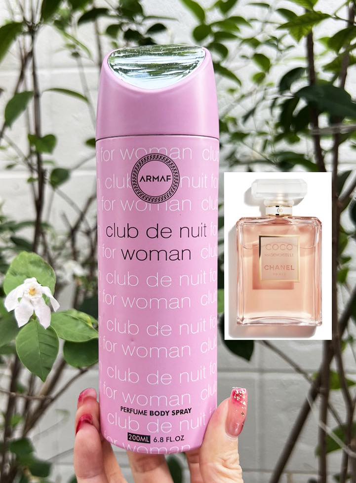 Armaf Club De Nuit Perfume Body Spray For Women 200ml. บอดี้ สเปรย์ กลิ่นหอมพิเศษหรูหรา