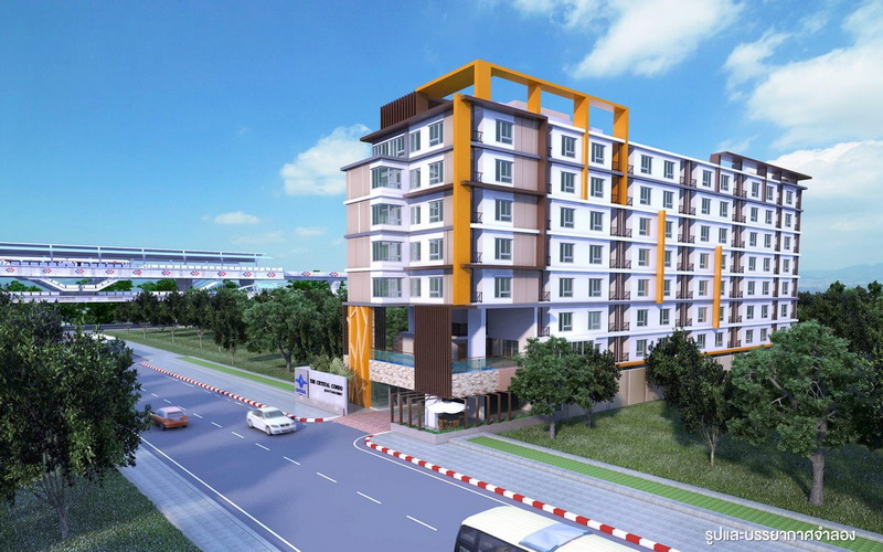 ขาย เดอะคริสตัล คอนโด @ รัตนาธิเบศร์ 3 (The Crystal Condo @ Rattanathibet 3), สตูดิโอ, ใกล้รถไฟฟ้า 2 สาย สีม่วงและสีชมพู (110 ม.)