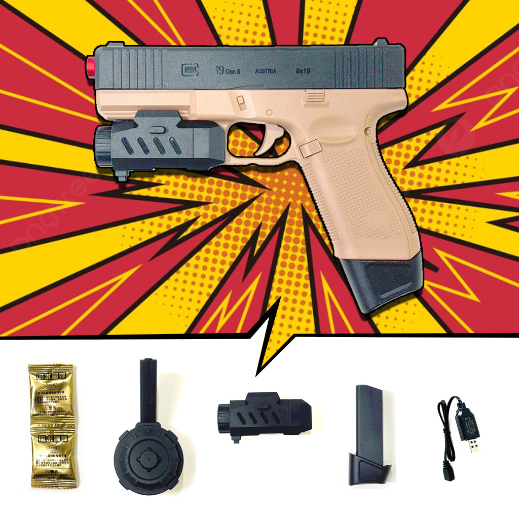 ปืนเจล ปืนเจลไฟฟ้า รุ่น Glock (Semi&Full&Blowback)