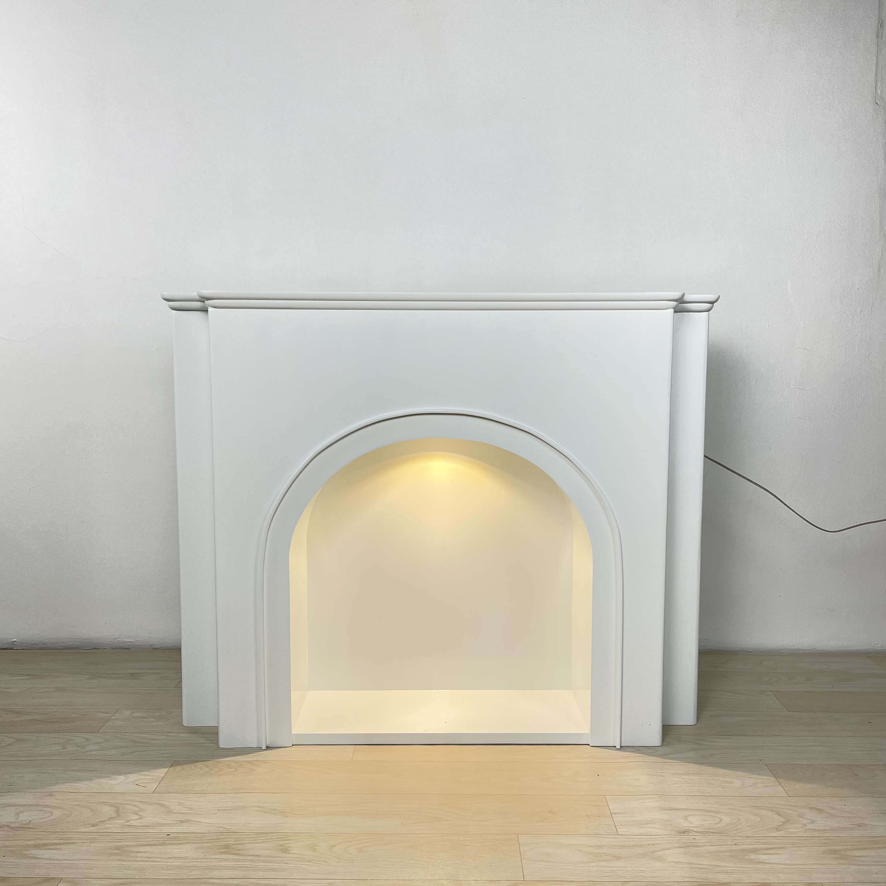 ตู้เตาผิงติดไฟ สีขาว