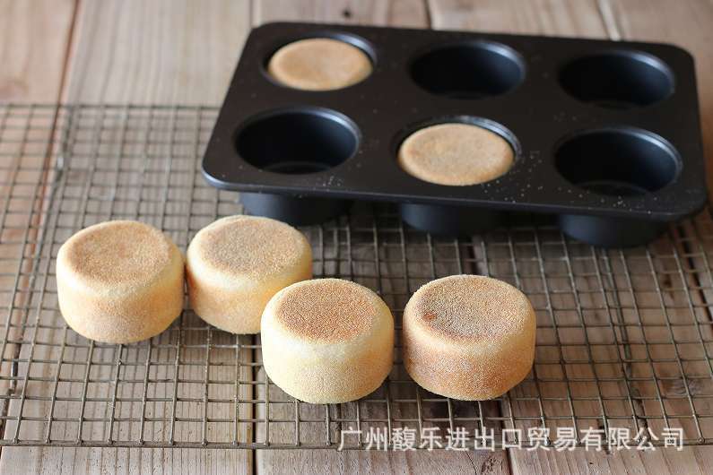 ถาดอบมัฟฟินฐานตรง ถาดอบมัฟฟินทรงเห็ด 6 หลุม