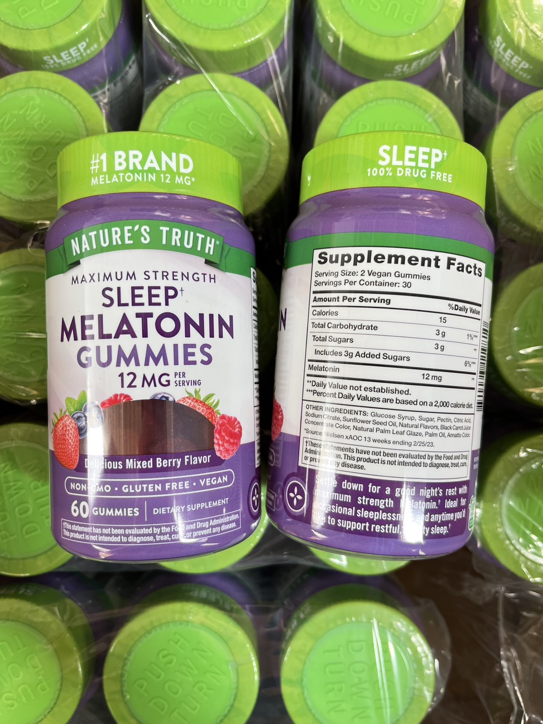 Nature’s Truth Melatonin Gummies 12mg. (60Gummies) เยลลี่ช่วยในการนอนหลับ เมลาโทนิน 12mg. (1กระปุก)