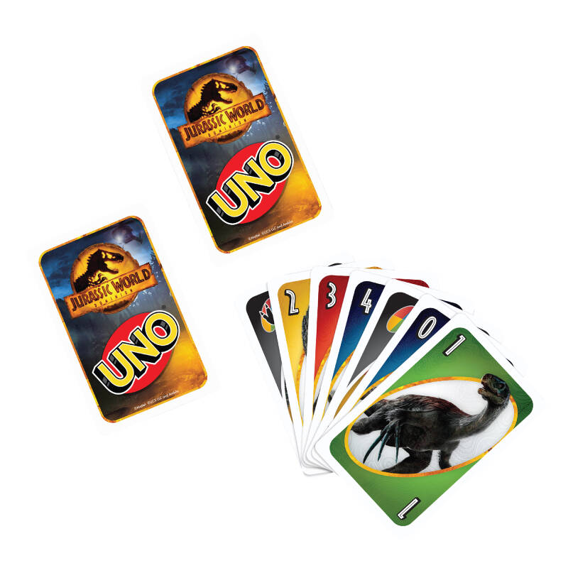 UNO Jurassic World Dominion Card Game (Mattel) การ์ดอูโน่จูราสสิคเวิลด์ ลิขสิทธิ์แท้ #GXD72