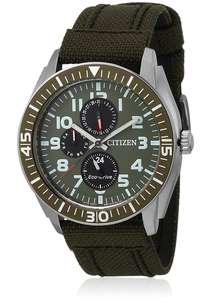 Citizen Eco-Drive Millitary นาฬิกาข้อมือผู้ชาย สายผ้าร่ม รุ่น AP4011-01W