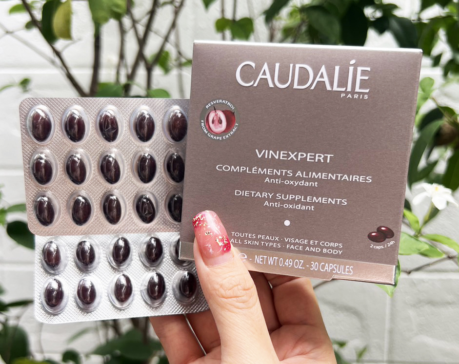 Caudalie Vinexpert Dietary Anti-Oxidant Grape Seed 30 แคปซูล ผลิตภัณฑ์เสริมอาหาร ของแท้