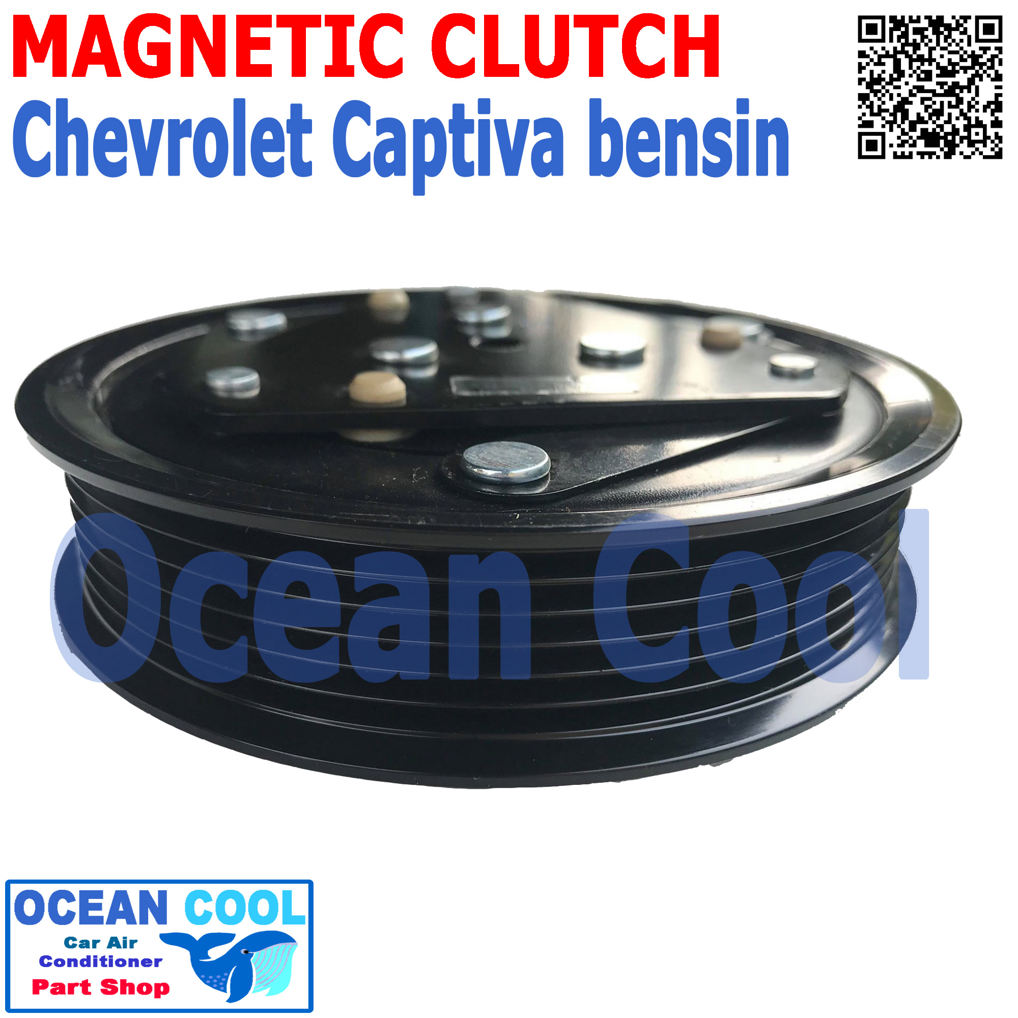 คลัชคอมแอร์ เชฟโรเลต แคปติว่า ปี 2012 ยื้นน้อย เบนซิน MGC0039 Magnatic Clutch Assembly Set for Chevrolet Captiva 2012 ชุดหน้าคลัชคอมแอร์ อะไหล่ แอร์ รถยนต์น้าคลัชคอมแอร์ อะไหล่ แอร์ รถยนต์