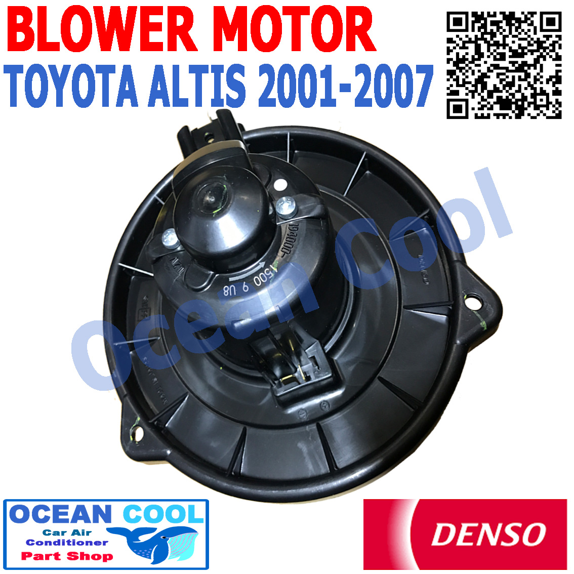 โบลเวอร์ มอเตอร์ DENSO แท้ อัลติส 2001 - 2007 BW0045 เป่า พัดลมแอร์ โบเวอร์ คอยล์เย็น 12V Blower Motor TOYOTA ALTIS TG116340-54614D อะไหล่ แอร์ รถยนต์ สามารถใช้ร่วมกับ โตโยต้า วิช ปี 2004 - 2005
