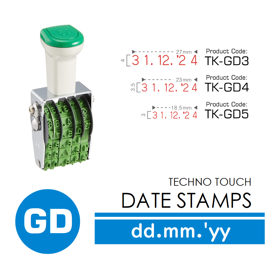 SANBY ตรายางวันที่ GD [วว.ดด.'ปป] รุ่น TECHNO TOUCH