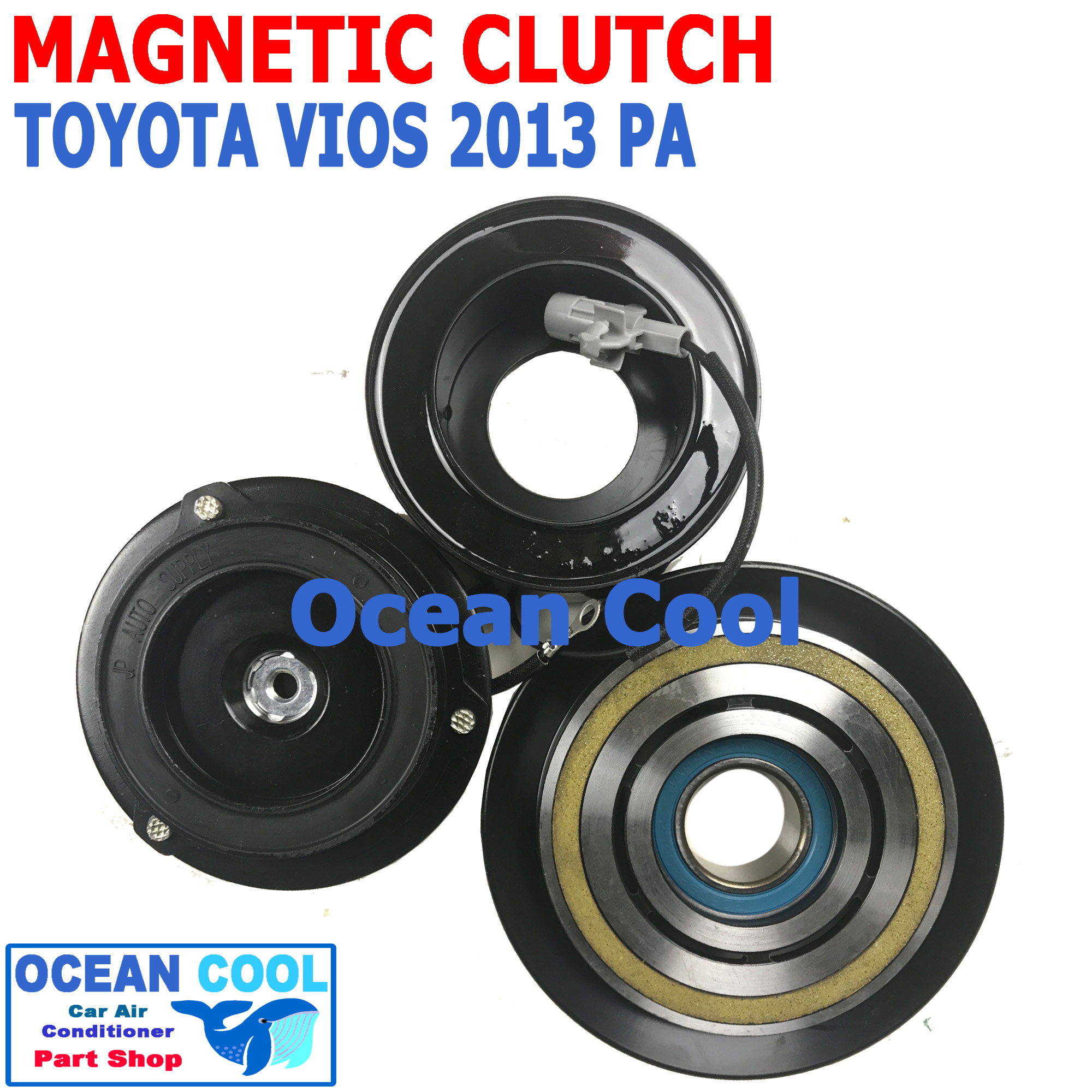 คลัชคอมแอร์ โตโยต้า วีออส 2013 - 2015 PA MGC0051 Magnetic Clutch toyota vios ชุดหน้าคลัชคอมแอร์ สำหรับคอม 10PA อะไหล่ แอร์ รถยนต์ ลูกปืนมู่เล่ NSK แท้