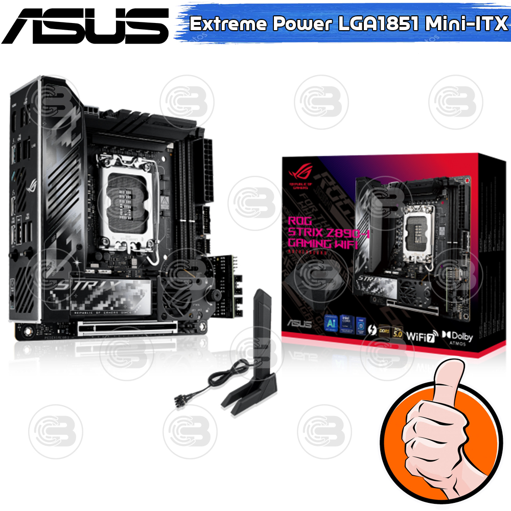 [CoolBlasterThai] ASUS MAINBOARD ROG STRIX Z890-I GAMING WIFI INTEL SOCKET LGA1851 DDR5 MINI-ITX ประกัน 3 ปี