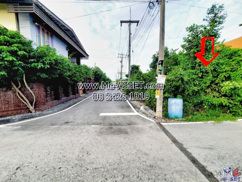 ขายที่ดินเปล่า ติดถนน 2 ด้าน ย่าน สัมปทวน ท่านา วัดสำโรง วัดแค นครชัยศรี : ใกล้โรงเรียนเดชอนุสรณ์ : 109 ตร.วา