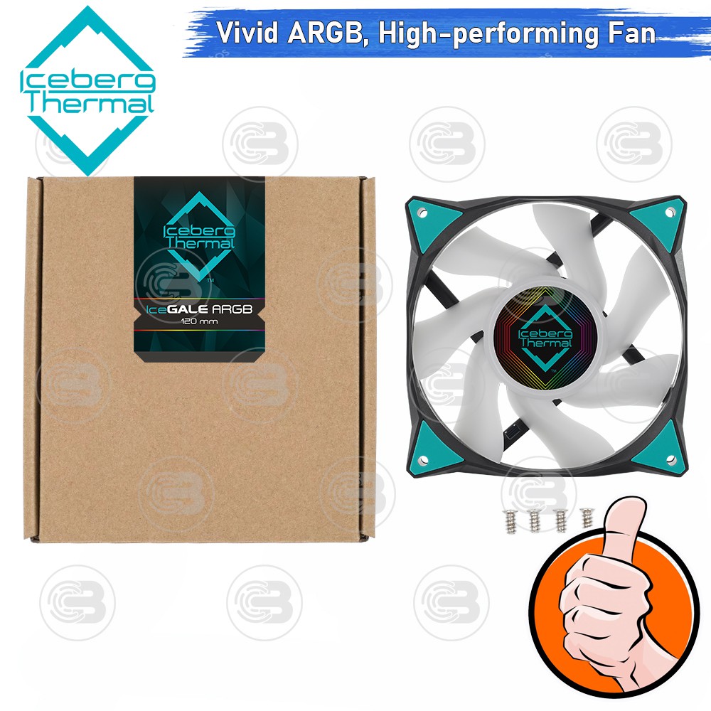 [CoolBlasterThai] Iceberg Thermal IceGALE A-RGB Black 120 Fan Case (size 120 mm.)