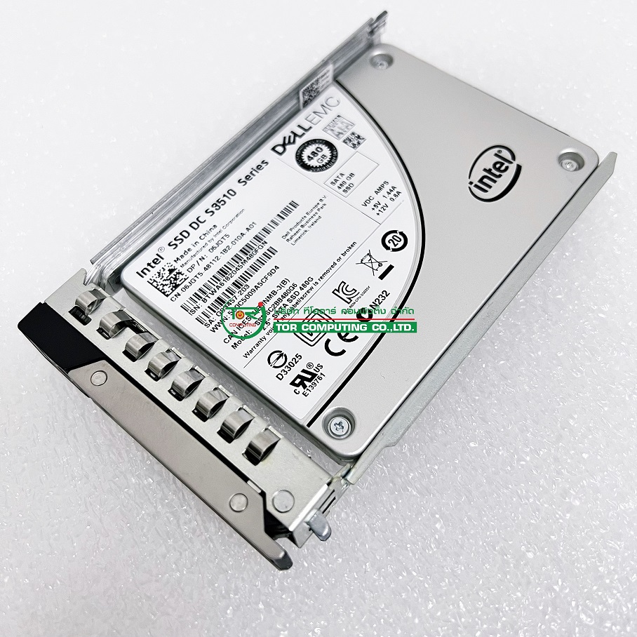 Dell 06JGT5, 6JGT5 [TorCompTH Thailand ขาย จำหน่าย ราคา] Dell 480GB 2.5 SATA 6G MU SSD w/Tray for Gen 14