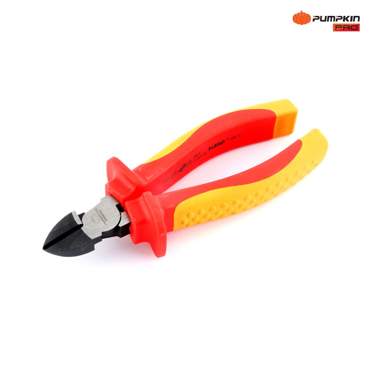 คีมหุ้มฉนวนVDE ปากเฉียง 6"PUMPKIN-PRO(14811)