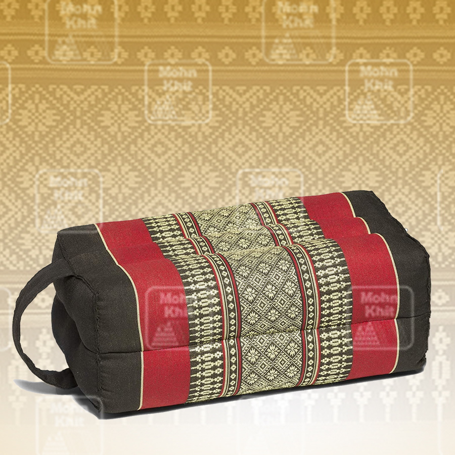 หมอนหนุนดี มีหูหิ้ว,โยคะ,The original Khit Rectangle health Pillow Thai Bolster Lumber 33x15x10 cm