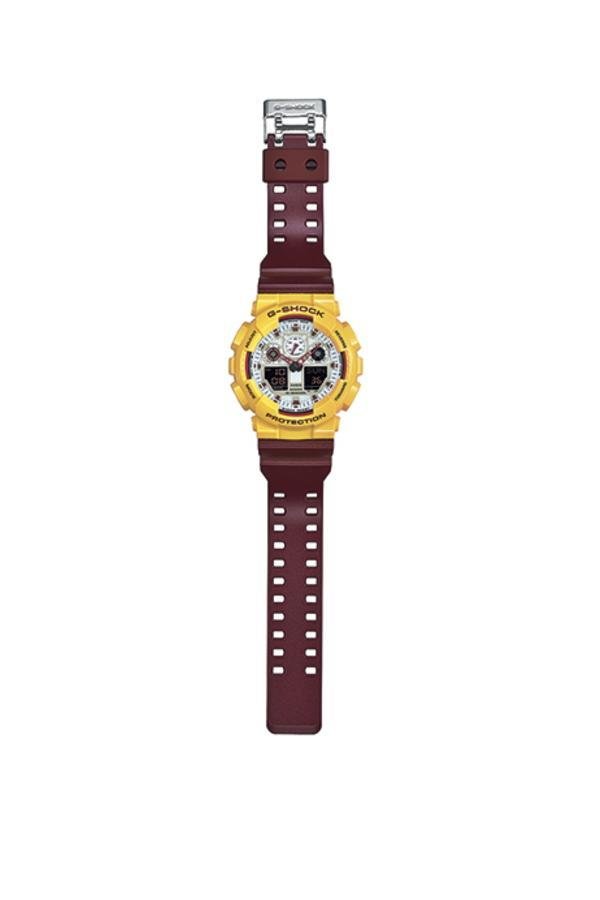 CASIO G-Shock นาฬิกาข้อมือ Yellow/Red รุ่น GA-100CS-9ADR
