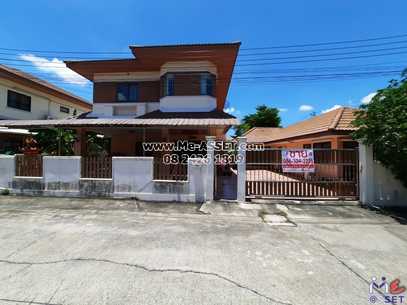 ขายบ้านเดี่ยว หลังริม ย่าน ลำโพ โยธาธิการ บางบัวทอง : เฟื่องสุข 4 : 2 ชั้น 89.8 ตารางวา