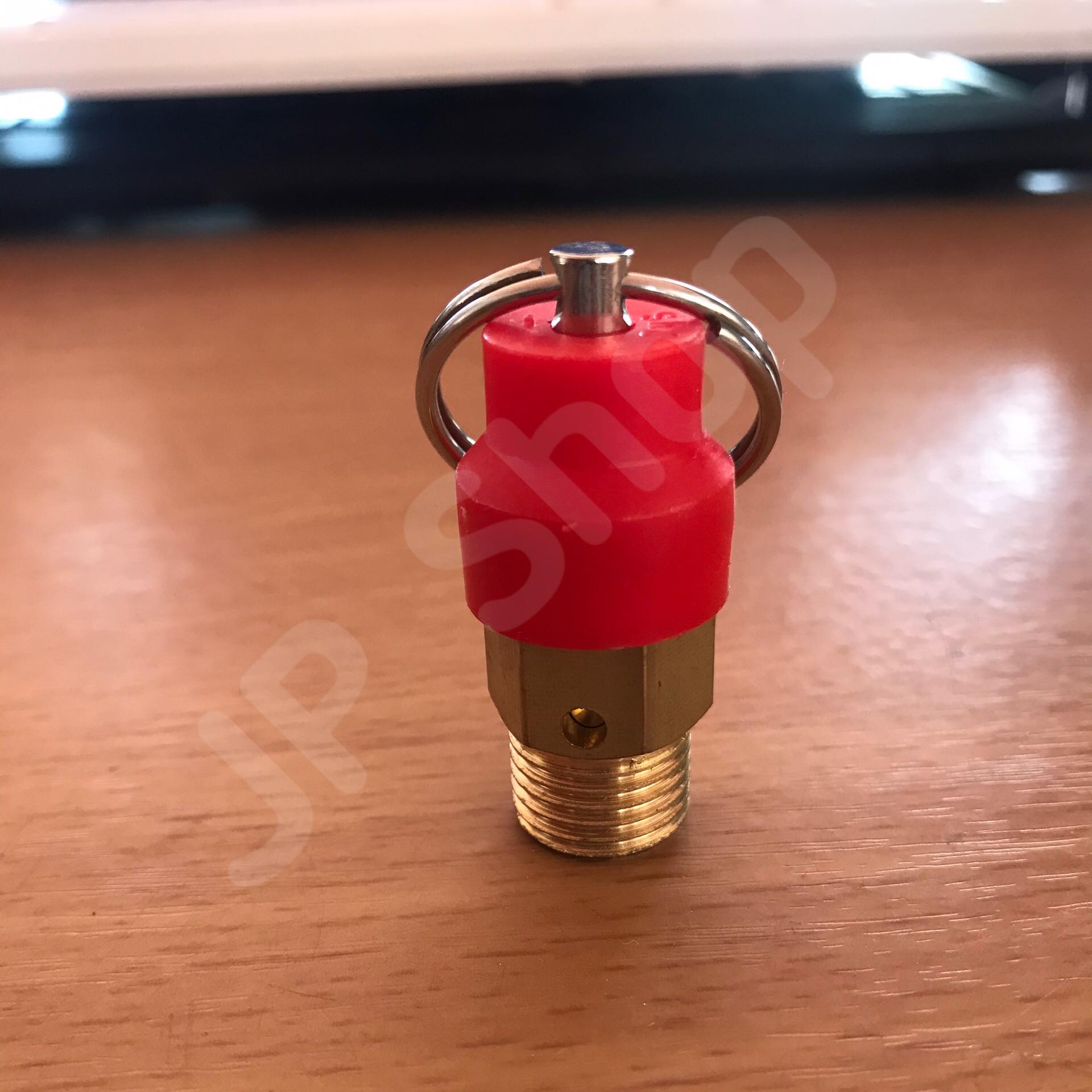 เซฟตี้วาล์ว โปโลลม ปั๊มลม เกลียวนอกNPT หุนสั้น Red Hat BV-2 ทองเหลือง #1023