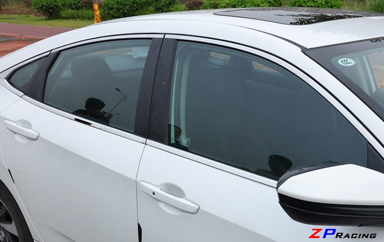 คิ้วกระจก Stainless แท้ Honda Civic FC 2016-2021