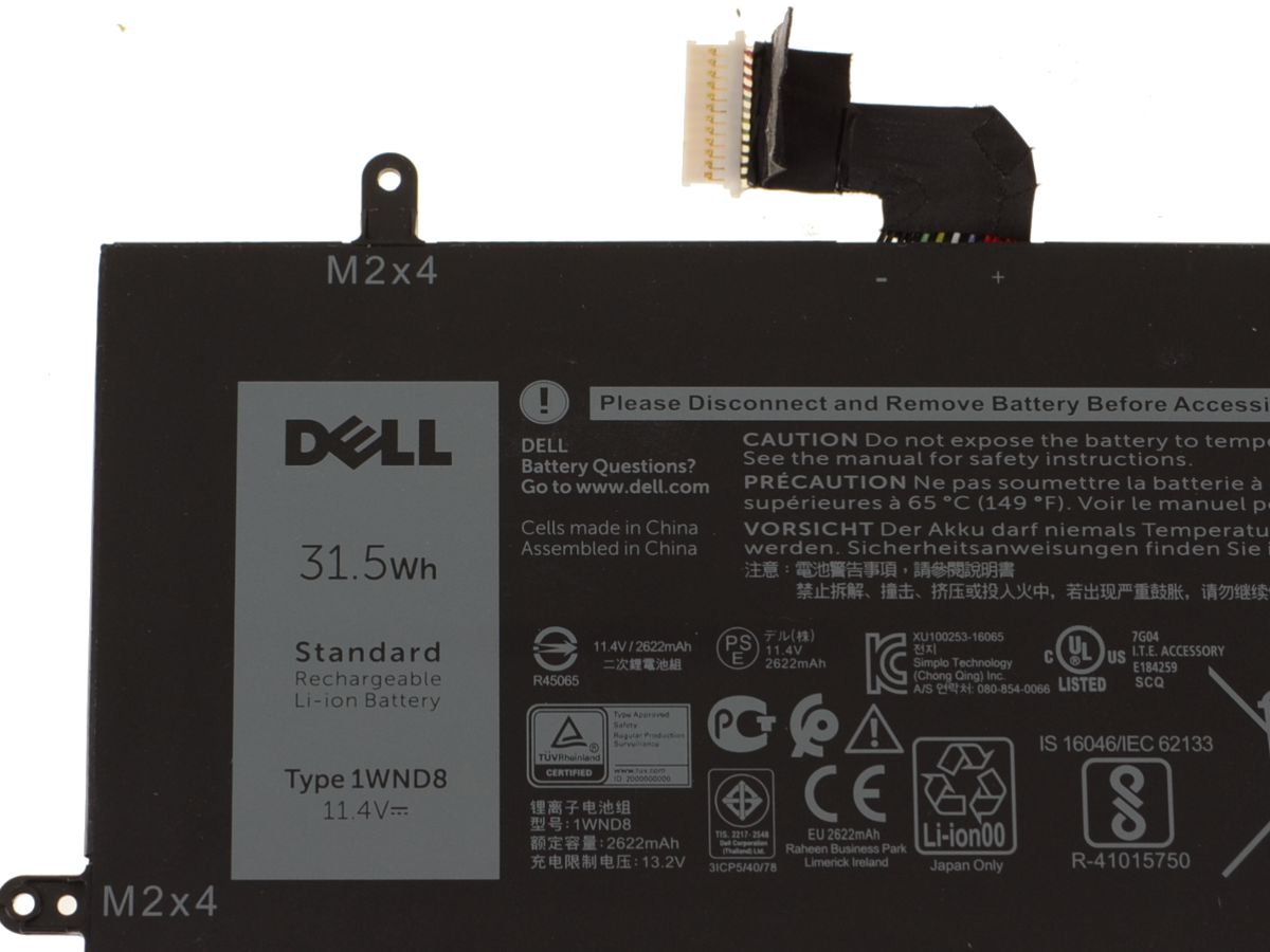 Battery Dell Latitude 5290, 3-Cell, 31.5Wh, แบตเตอรี่ Dell Latitude 1WND8 ของแท้รับประกันศูนย์ Dell Thailand On-site Service