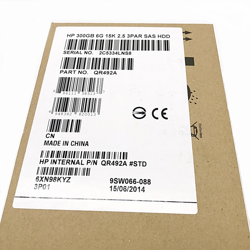 HP QR492A / 697387-001 [TorCompTH Thailand - ขาย จำหน่าย ราคา] HP 300GB 15K 6G SAS 2.5IN HDD for HP 3PAR 7200 M6710