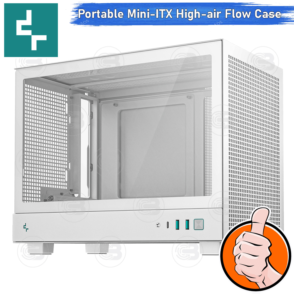 [CoolBlasterThai] DEEPCOOL CH160 WHITE Mini-ITX High-Airflow PC Case ประกัน 1 ปี