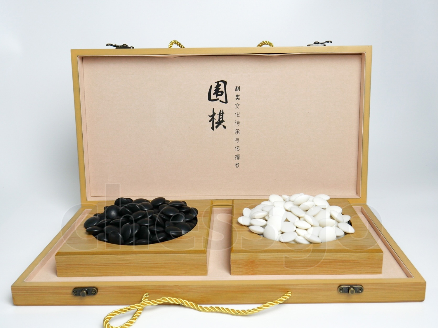 ชุดหมากล้อมไม้ Gift Box Go Set (กระดานไม้ไผ่19เส้นGift Box+ถาดไม้+เม็ดเมลามีน)