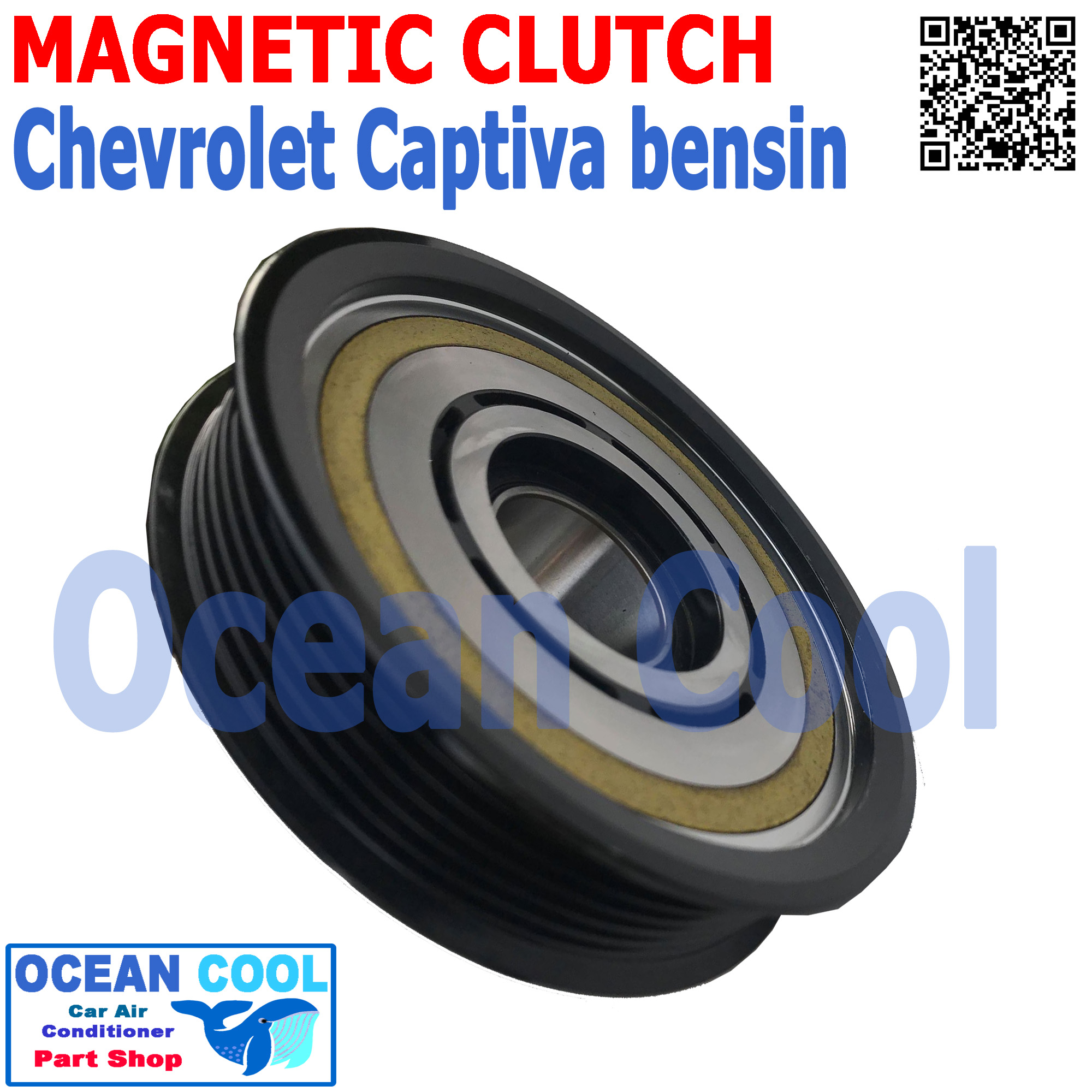 คลัชคอมแอร์ เชฟโรเลต แคปติว่า ปี 2012 ยื้นน้อย เบนซิน MGC0039 Magnatic Clutch Assembly Set for Chevrolet Captiva 2012 ชุดหน้าคลัชคอมแอร์ อะไหล่ แอร์ รถยนต์น้าคลัชคอมแอร์ อะไหล่ แอร์ รถยนต์