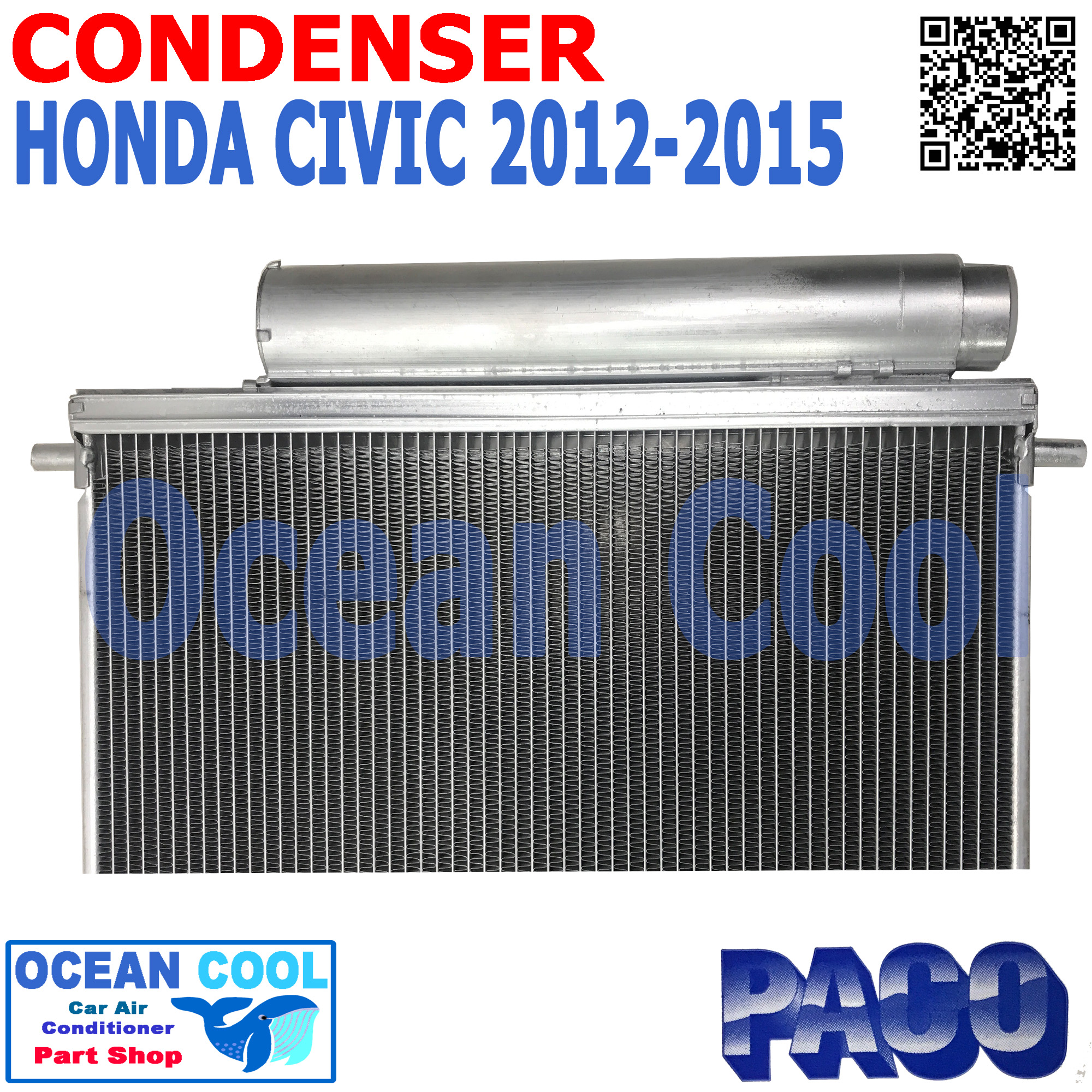 แผงแอร์ ฮอนด้า ซีวิค 2012 - 2015 CD0060 CONDENSER HONDA CIVIC FB รังผึ้งแอร์ แผงรังผึ้ง แผงคอยล์ร้อน คอนเดนเซอร์ อะไหล่