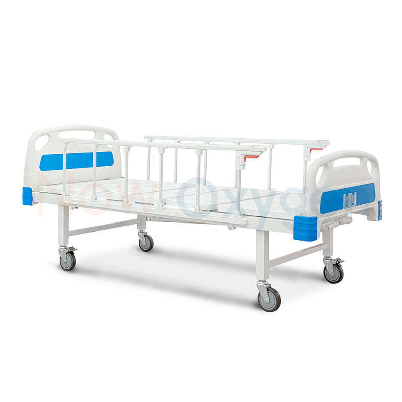 เตียงผู้ป่วย 2 ฟังก์ชั่น แบบมือหมุน (Manual) ปรับพนังพิงหลัง และปรับงอเข่า (ปรับความสูง-ต่ำไม่ได้) รับประกันศูนย์ไทย 6 ปี