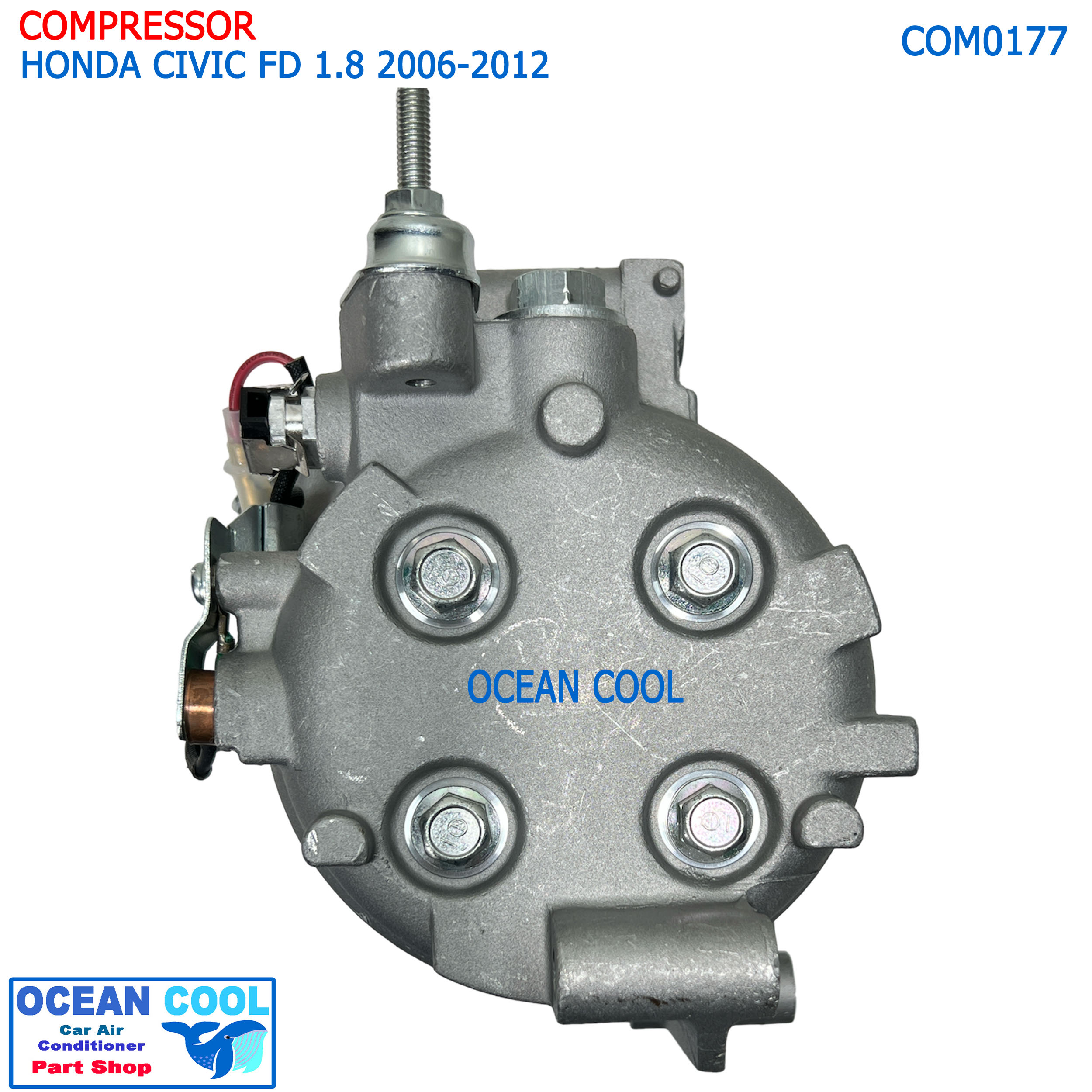 คอมเพรสเซอร์ ฮอนด้า ซีวิค 1.8cc 2006 - 2016 com0177 compressor HONDA CIVIC FD คอมเพลสเซอร์ ซีวิก เอฟดี เครื่อง 1800cc