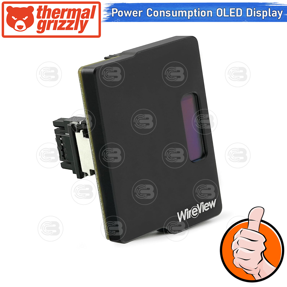[CoolBlasterThai] Thermal Grizzly WireView (WVP38H1R) 1x12VHPWR to 3x8Pin PCIe Reversed GPU Power Consumption OLED Displ