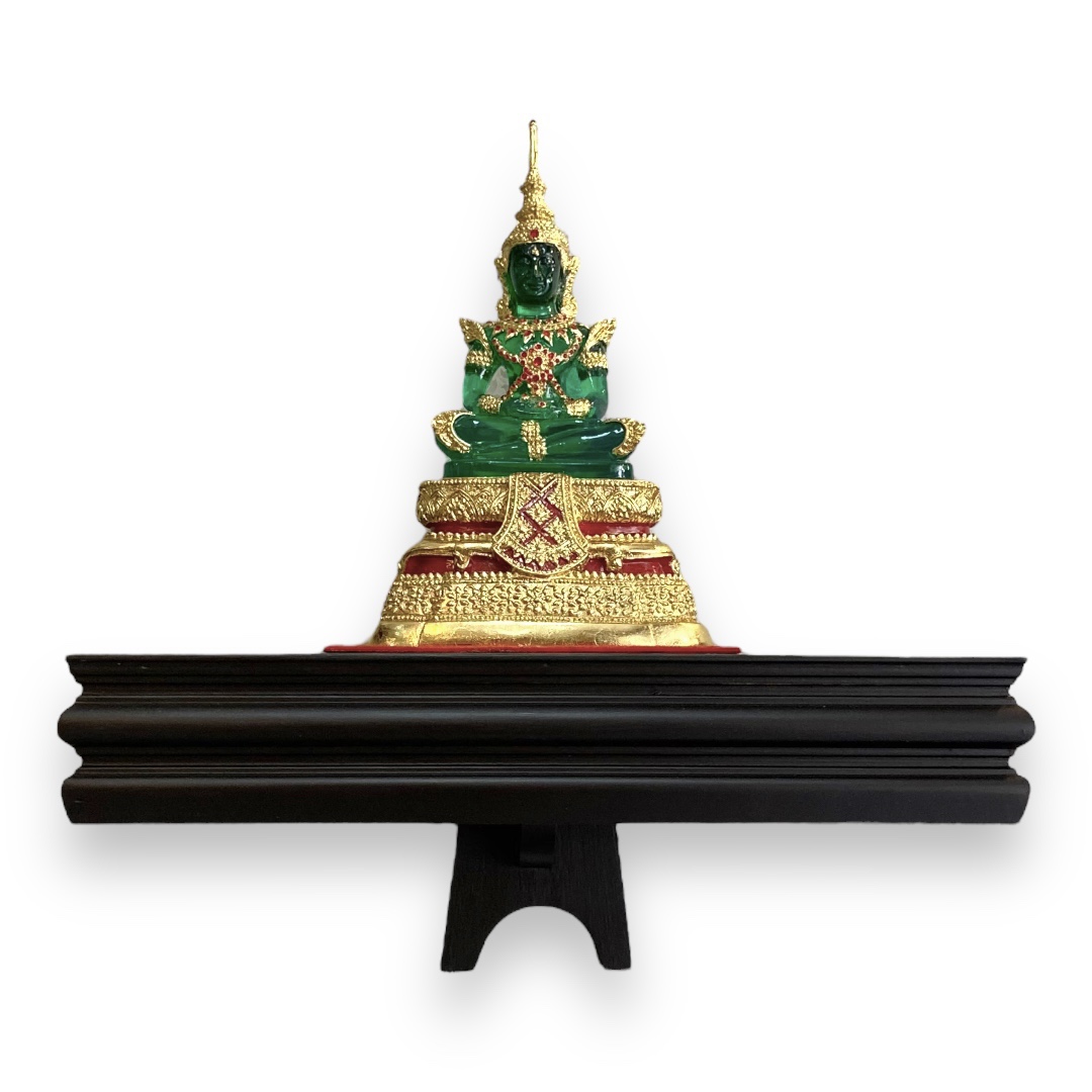 หิ้งโมเดิร์นลายบัว สีโอ๊ค