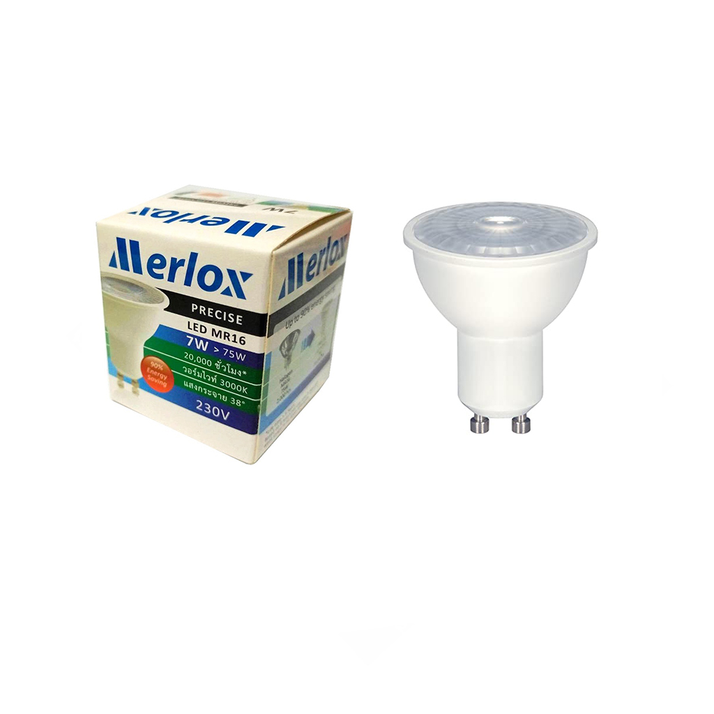LED DIMMABLE MR16 230V 7W 540LM 3000K GU10 MERLOX