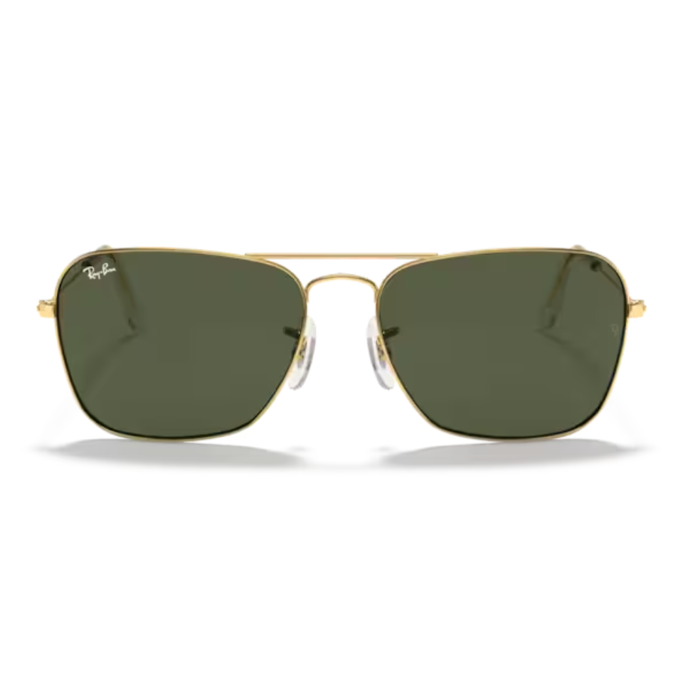 แว่นกันแดด Ray-Ban Caravan Gold G15 RB3136 001 S.58