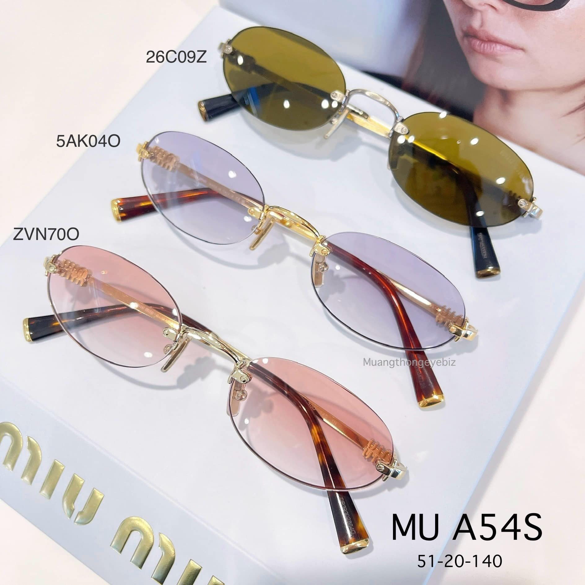 แว่นกันแดด MiuMiu Logo MU A54S