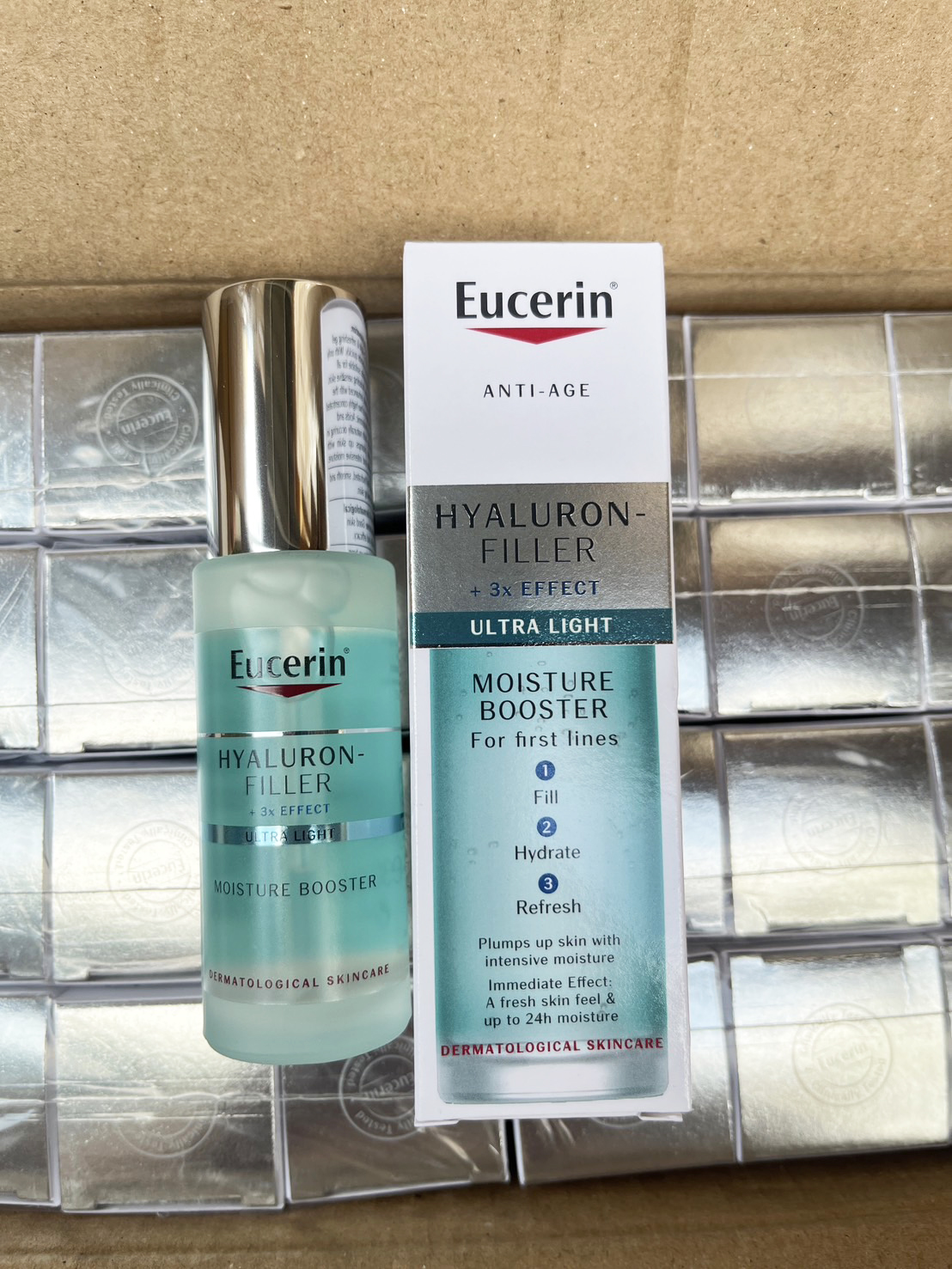 Eucerin Hyaluron-Filler 3x Effect Ultra Light Moisture Booster 30ml. เซรั่มสูตรใหม่ Exp: 12/2025