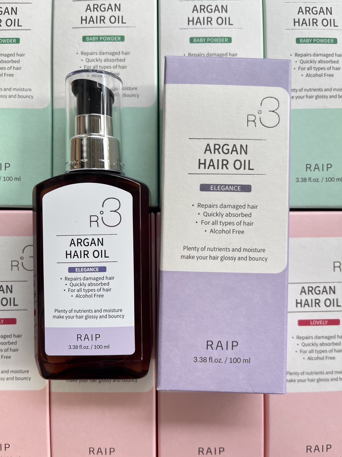 Raip R3 Argan Hair Oil 100ml. ออยล์บำรุงผม ผมนุ่ม เงางาม ไม่ชี้ฟู (1ขวด)